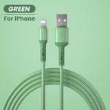 USB Cable For iPhone 14 13 12 11 Pro Max XR XS 8 7 6s 5s Fast Data Charging Charger USB Wire Cord Liquid Silicone Cable 1/1.5/2M
